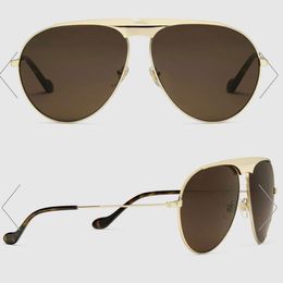 Gafas de sol para mujer Marco chapado en metal Calidad 0908 Gafas de gran tamaño Deportes Estilo casual Hombres Diseñador Gafas de sol Protección UV al aire libre Caja original