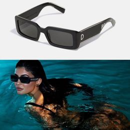 Gafas de sol para mujer Marco pequeño cuadrado patas de espejo logo Estilo 6187 sacoche hombres gafas de sol de diseñador Protección UV al aire libre