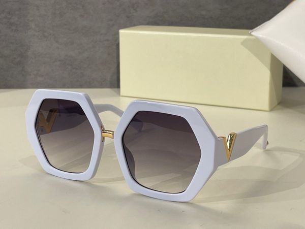 Gafas de sol para mujer estilo de verano Anti-ultravioleta 4053 placa Retro tablón hexágono marco completo gafas de moda caja aleatoria