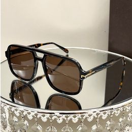 Sonnenbrille für Damen, TF-Mann, klassische Brille, einfacher europäischer Stil, großes quadratisches Design, doppelter Nasenrahmen, vollständige Schutzbrille, AYO2 FI1X