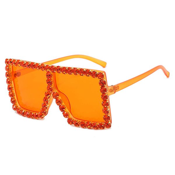 Lunettes de soleil pour femmes Vintage femme lunettes de soleil femmes mode luxe dames lunettes de soleil UV 400 surdimensionné strass lunettes de soleil de créateur 5K7D055