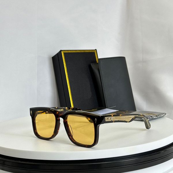 Lunettes de soleil pour femmes JACQUES MAGE WESLEYI lunettes de soleil de créateur faites à la main hommes luxe qualité grosse plaque cadre épais lunettes miroir bras boîte d'origine