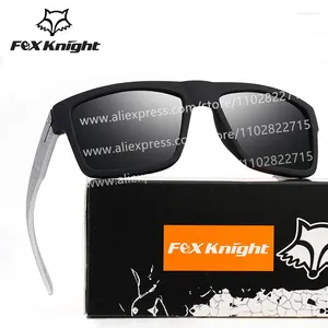 Lunettes de soleil Fox Knight Brand Design Classic Square Hommes Femmes Vintage Mâle Sport Shades Lunettes UV400 Gafas