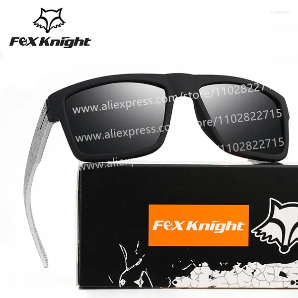 Lunettes de soleil Fox Knight Brand Design Classic Square Hommes Femmes Vintage Mâle Sport Shades Lunettes UV400 Gafas