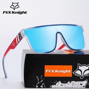 Zonnebril Fox Knight Nieuwe gepolariseerde zonnebril Heren en dames Outdoor Groot frame Oversized sportbril Strandzonnebril Kleur Uv400