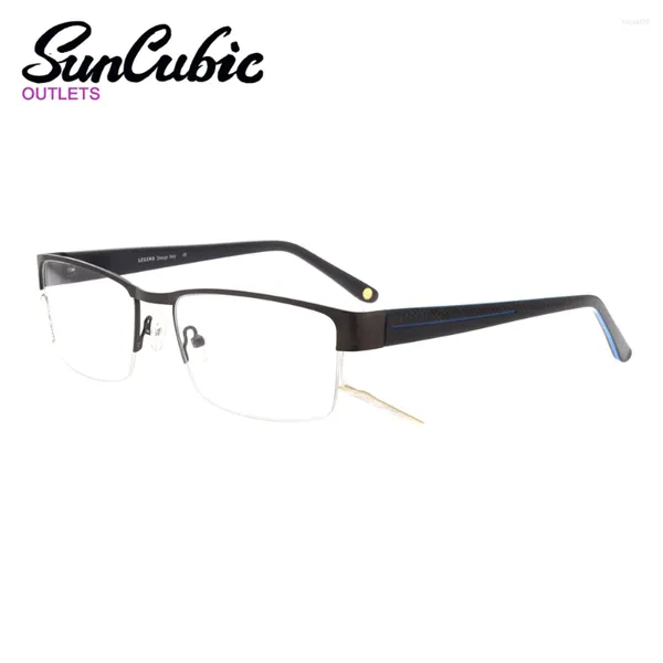 Lunettes de soleil Frames 011-C2 Eapièmes Lunes optiques Clean Lens Metal Men Femmes Cadre de haute qualité Design Classic Design Vintage Eyewear