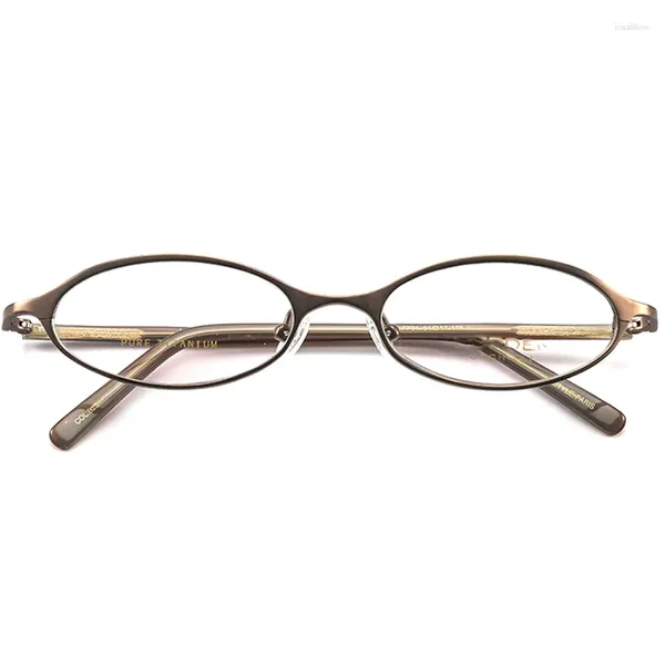 Monturas de gafas de sol 131 mm Tamaño pequeño Gafas retro Marco Acetato de titanio Hombres Mujeres Miopía Gafas Hipermetropía Prescripción Anti-luz azul