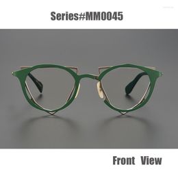 Zonnebril Frames 2023 Lente Multi-zijdige Brilmontuur Unisex Literaire Brede Gezicht 150 Bijziendheid Anti-blauw Kleur Verkleuring Platte Licht MM