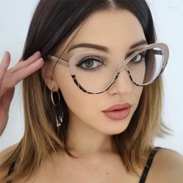 Lunettes de soleil Frames 2023 Vintage Colorful Butterfly Type Eyeglass for Women Tr90 Anti Blue Lights Lunes Oval Eyeglass Femme