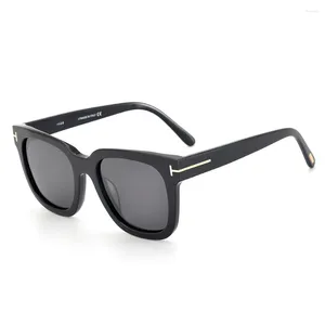 Lunettes de soleil Cadres 2024 Big Taille Polarisée Hommes Femmes Mode TF690-F Marques de luxe Voiture Conduite Square Leopard Print Sun Lunettes de soleil en tendance