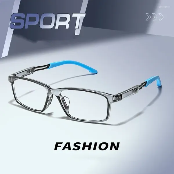 Lunettes de soleil Frames 2024 Fashion Eyewear Retro Square TR Basketball Sports Eyeglass Myopia Optical Optical Prescription Lunes Cadre pour hommes OCULOS