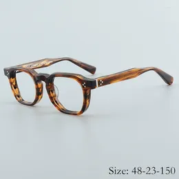 Zonnebrilmonturen 2024 Mode Vintage Hard Acetaat Frame TVR527 Bol Bijziendheid Optische Brillen Retro Vierkant Handwerk Dames Man Hoog