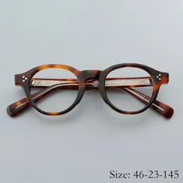 Zonnebrilmonturen 2024 Mode Vintage Hard Acetaat Frame TVR528 Bol Bijziendheid Optische Brillen Retro Ronde Handwerk Vrouwen Man Hoge Kwaliteit
