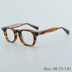 Lunettes de soleil Cadres 2024 Mode Vintage Hard Acétate Cadre TVR527 Sphère Myopie Optique Lunettes Rétro Carré Artisanat Femmes Homme Haute