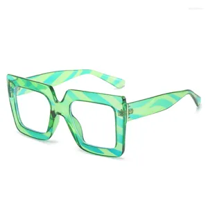 Zonnebrilmonturen 2024 Oversized Vierkant Damesbril Transparant Mode Zwart Optische Lenzen Vrouwelijke Brillen Luxe Grote Brillen