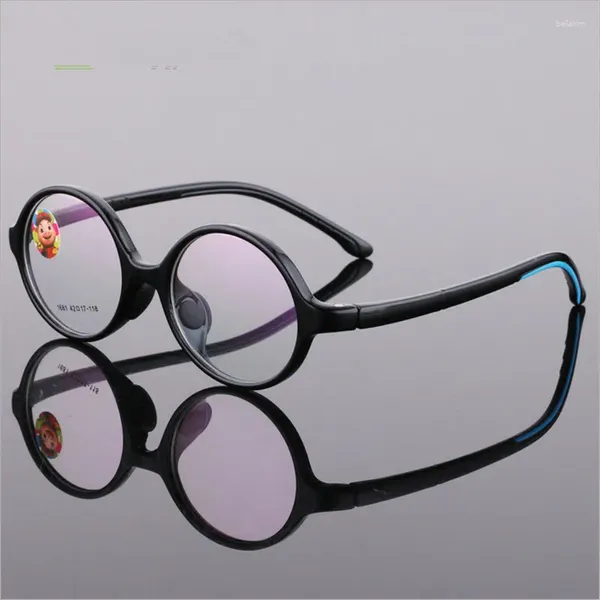 Lunettes de soleil Cadres 42-17-118 Garçon Fille Lunettes Légères Flexibles Monture De Lunettes Enfants Lunettes De Prescription Silicone Nez Soins