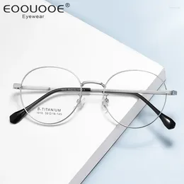 Zonnebrillen frames 50 mm ronde glazen frame ultraviolet stralen myopie hyperopie bril doorschijnende lenzen voorgeschreven brillen