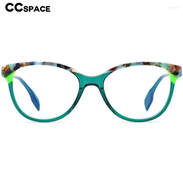 Lunettes de soleil Frames 53152 Retro Cat Eye Acétate Grands Lunets de cadre Qualité Printing Couleur solide Men Femmes Prescription