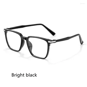 Lunettes de soleil Frames 53 mm Rectangular Ultralight TR Business Men Glasses Prescription Portes Eyeglass Fashion Food Full Rim Eyewear 9013