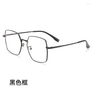 Zonnebrillen frames 55 mm legering full frame vierkante bril voor mannen en vrouwen anti -blauw recept 86346