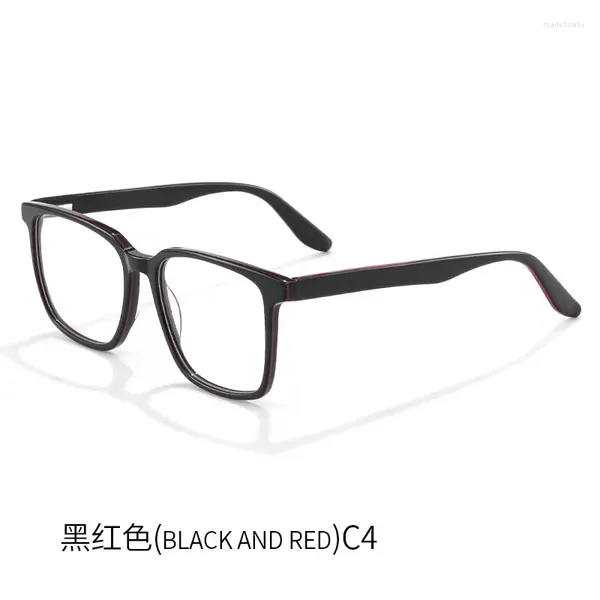 Lunettes de soleil Cadres 55mm Noir Mode Femmes Square Lunettes Rétro Optique Hommes Plastique Lunettes Tendance Anti-Bleu Lumière Ordinateur