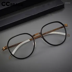 Lunettes de soleil Frames 57284 Ultra Light Pure Titanium Lunes Brand Designer Top Quality Round Spectacles Frame Optical Prescription Eyeglass