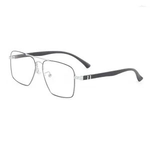 Zonnebrilmonturen 58mm Dubbele Beam TR Legering Volledig Frame Vierkante Brillen Voor Mannen En Vrouwen Anti Blauw Recept 9830