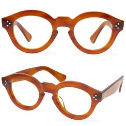 Zonnebrillen frames Acetaat Liepboeken Mannen Glsses Personaliseerde Retro Dikke rand Optische bril Handgemaakte brillen Recept 230325