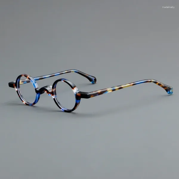 Lunettes de soleil Frames Acetate Retro Lunettes rondes Frame Artistique Men de style Artisport Prescription Optical Eyeglass Women Myopia Reading