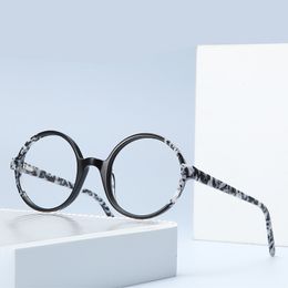 Zonnebrillen frames Acetaat ronde bril frame voor mannen en vrouwen retro gedrukte handgemaakte bril met vintage recept myopie brillen BOA1177 230325