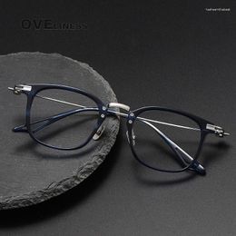 Zonnebrillen frames Acetaat titanium bril frame mannen vrouwen 2024 vintage retro ronde recept mannelijke bril optisch spektakel brillen brillen