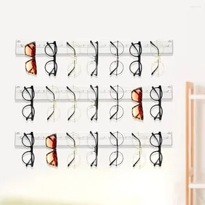 Cadres de lunettes de soleil en acrylique, présentoir mural Durable à 7 trous, étagère transparente, rangement de lunettes à la maison