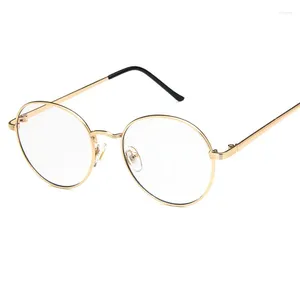 Zonnebrilmonturen Anti Blauw Ronde Metalen Brillen Frame Optische Heren Helder Vrouwen Lezen Computer Bril Gafas Oculos