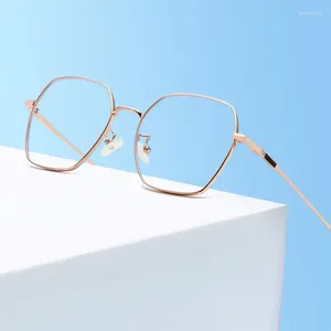 Zonnebrilmonturen Aankomst Anti Blue Ray-bril Metalen frame Bril Unisex Brillen met volledige rand Bijziendheid met veerscharnieren