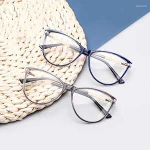 Zonnebrilmonturen Aankomst Optische bril met veerscharnieren Unisex legering Brillenframe Anti Blue Ray Cat Bijziendheid