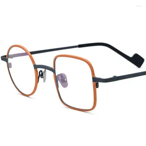 Zonnebrillen Frames Aankomst unisex rond en vierkante pure titanium bril man unieke vintage stijl optische bijziens lenzen bril brillen bril