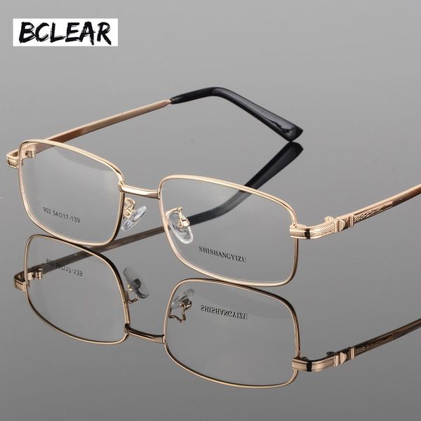 Lunettes de soleil Cadres BCLEAR Mode lunettes classique épais plaqué or hommes plein cadre lunettes optiques mode spectacle s S902 230325