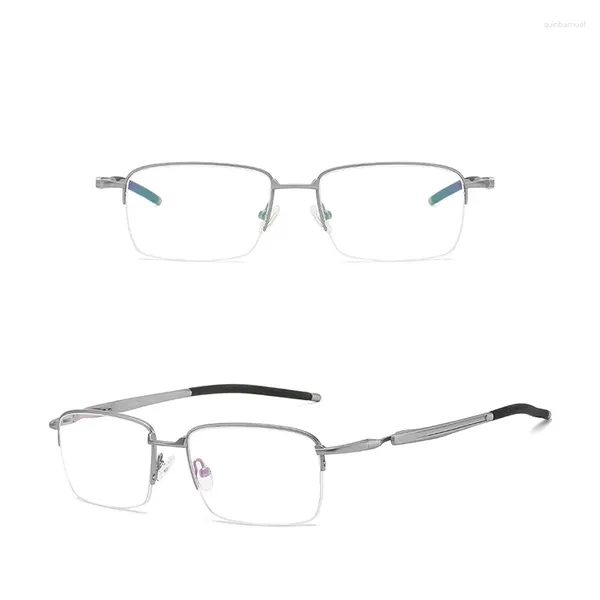 Lunettes de soleil Cadres Belight Optique American Sports Design Classique Titane Demi-Monture Sans Monture Hommes Prescription Lunettes Lunettes 5128