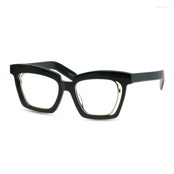 Lunettes de soleil Cadres Belight Optique Fantaisie Vintage Rétro Acétate Cat Eye Forme Creux Sculpté Design Spectacle Cadre Precription Lentille 9513