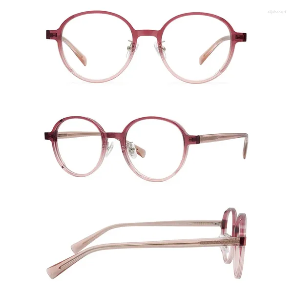 Lunettes de soleil Cadres Belight Optique Hommes Femmes Vintage Transparent Couleur Acétate Grande Forme Rétro Prescription Lunettes Spectacle Cadre