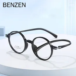 Zonnebrillen Frames Benzen Round Optical Myopia Glazen frame Men TR 90 Recept -bril Dames Vintage brillen Eyewear 5960