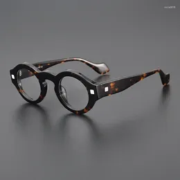 Zonnebril Frames BETSION Handgemaakte Acetaat Brilmontuur Vrouwen 2023 Ronde Brillen Heren Recept Bijziendheid Retro Brillen B2036