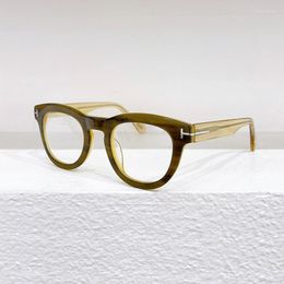 Zonnebrilmonturen Merkontwerp Klassieke ovale ronde brilmontuur Heren Hoge kwaliteit acetaatbrillen Dames Optische leesbril
