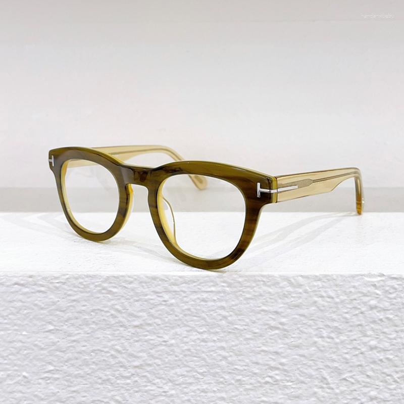 Óculos de sol quadros marca design clássico oval redondo óculos quadro masculino acetato de alta qualidade óculos feminino leitura óptica óculos