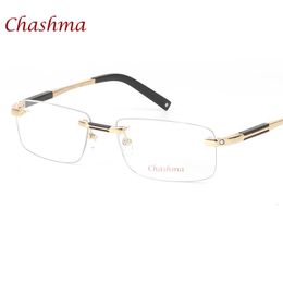 Zonnebrilmonturen Chashma Merk Designer Bril Randloze Mans Optische Frame Bijziendheid Business Frameloze Brillen Man 231123
