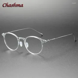 Zonnebrillen Frames Chashma Men Titanium Glazen frame TR 90 Women Ultra Light Eyewear voor RX Crystal Teens Gafas topkwaliteit bril mannelijk