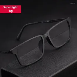 Zonnebrillen frames chfekumeet ultralicht 8g comfortabele TR90 bril frame big gezicht vierkant pure titanium optische recept bril mannen