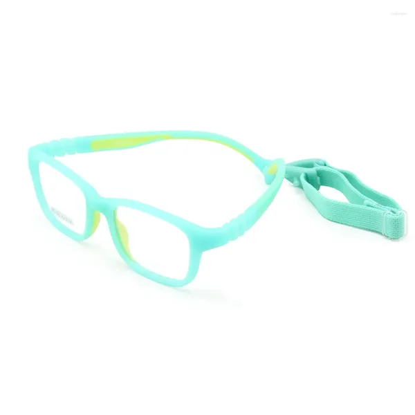 Lunettes de soleil Cadres Enfants Lunettes optiques Taille du cadre 42/14 avec sangle sans vis une pièce de retenue de cordon de bande flexible pour enfants