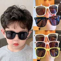 Zonnebrillen frames kinderen zonnebrillen 2024 mode vierkant kinderen zonnebril Boy Girl Square bril Baby reisglazen 6 kleuren Optioneel UV400