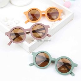 Zonnebrillen frames kinderblazen zonnebrillen zuigelingen retro vaste kleur ultraviolet-proof ronde gemak bril bril voor kinderen groothandel